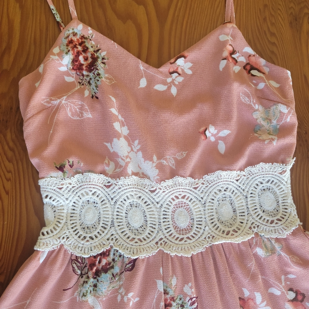 Dusty Rose Floral Romper Size 8M